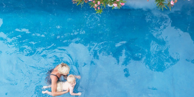 swimming pool with kids
